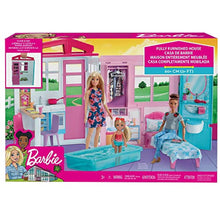Barbie's portable portable house, 1 storey, pool game set FXG54
