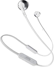 JBL TUNE 205BT Wireless In-Ear Earbud Headphones with Bluetooth and Microphone – Flat tangle-free cable – Silver