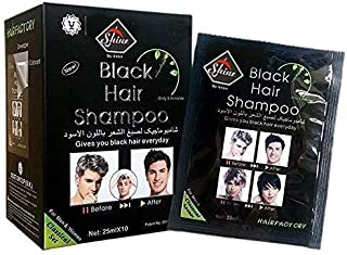 10 PCS Dexe Black Hair Shampoo Instant Hair Dye for Men Women Black Color - Simple to Use - Temporary Hair Dye- Last 30 days - Natural Ingredients, Great Choice for Woman&Man