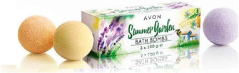Avon Bath Bombs Summer Garden 3 x 100g Orange Blossom Honey and Lavender