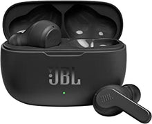 JBL Wave 200TWS Wireless In-Ear Headphones - Bluetooth headphones with JBL Deep Bass Sound and IPX2 water resistance, complete with charging case, in black