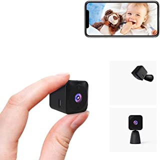 Mini Spy Hidden Cameras For Home Security 4K HD Wide Angle Wireless WiFi Small Nanny Cam Indoor Micro Surveillance Cameras With APP/Motion Detection/Night Vision