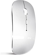 QYFP Bluetooth Mouse, Rechargeable Wireless Mouse for MacBook Pro/Air/iPad/Laptop/PC/Mac/Computer, Silver