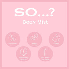 Body Mist By So Womens Mini Mist Body Mist Gift Set, with Pink Grapefruit, Vanilla, Candy Floss & Sweet Pea, Fragrance Spray Set (4x50ml)
