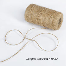 tenn well Thin Jute String, 328 Feet Brown Twine Garden String for DIY Crafts, Gift Wrapping, Floristry and Gardening Decoration