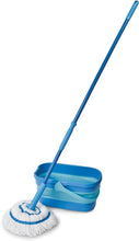 Spontex Twist Mop Ultra Compact Kit (Microfibre Mop & Foldable Bucket),White; Blue,10 Litre