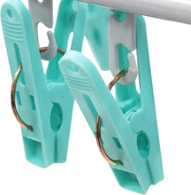 JVL Folding Sock Dryer Complete with 20-Piece Clothes Peg, Aqua, Grey, White, One Size, 19-291