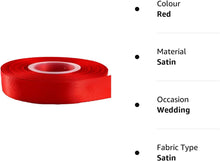 25 Yards / 23Meters Of Satin Ribbon 12mm In Multiple Colours Satin Ribbon Tying Gift Ribbon Wedding Trimming Crafts Apron Deco. Many Colours BUY ANY 3 Colours & GET 1 FREE (Red)