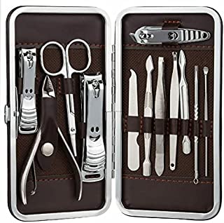 Manicure Set Nail Clippers Grooming Kit for Thick Nails Cuticle Remover Toe Nail Toenail Care Cutter Pedicure Travel Tool Kit Set Men Women Girls Boys