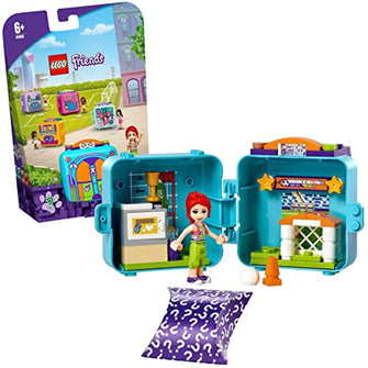 Lego® Friends Mia's football cube 41669 making set; This portable set has football and dog toys for children (56 pieces)