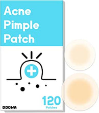 DDOWA Hydrocolloid Acne Pimple Patch - 120 Patches, Size 10mm & 12mm - Fast-Acting & Cleansing Zit, Blemish & Spot Treatment - Covers & Cleans Pores - Acne Skin Care Formula for Face, Nose, Forehead