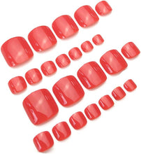 YONAIL 24pcs/set Fake Toenails for Women and Girls Acrylic Press On Toenails with Glue Short Solid Color False Toenails Full Cover for Big Toes