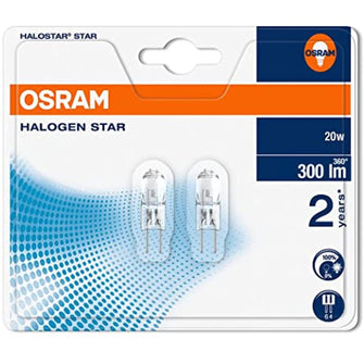 Osram halogen halostar 20W yellow light capsule, 2s