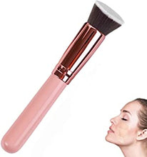 Olakin Make-Up Brush, Foundation Brush, Makeup Brush, Cosmetic Brush, Flat Cosmetic Brush, Ideal for Creamy, Powdery or Liquid Foundation (Rose Gold)