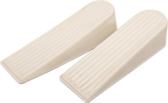 Select Hardware Door Stop, Wedge, Anti Slip Door Holder, Rubber, Cream(Almond), (Pack of 2)