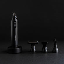 URBANER Rechargeable 4-in-1 Facial Hair Grooming Kit for Men, Waterproof Ear and Nose Hair Remover, Painless Eyebrow Trimmer, Wet and Dry Use Beard Styler, Portable Beard Shaver, MB-990