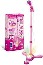 icuanuty Kids Microphone and Stand Childrens Karaoke Machine with Lights for Girls Boys (Pink)