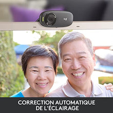 Logitech C310 HD Webcam, 720p / 30 FPS, Auto Light Correction with Rightlight 2, Mono Noise Preventive Microphone, Black