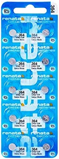10 Pack Genuine Renata 364 SR621SW Swiss Made Wrist Watch Low Drain Silver Oxide Batteries