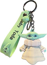 Baby Yoda The Child Mandalorian 3D PVC Rubber Keychain,The Child Figure Pendant Toys PVC Handmade Model Ornament Dolls Decoration