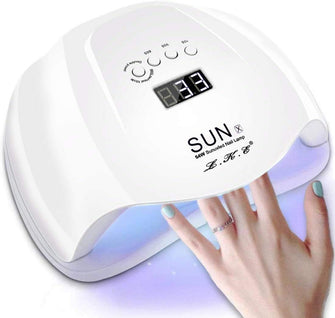 UV Led Nail Lamp Nail Dryer Led Lamp for Gel Nails Polish Curing Light with Auto Sensor 4 Timer 10/30/60/99S White