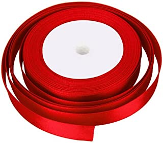 25 METRES X 10MM OF SATIN RIBBON FOR WEDDING FAVOUR / CRAFT / GIFT WRAP/ CHRISTMAS (RED)