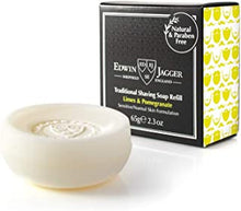 Edwin Jagger Limes & Pomegranate 99.9% Natural Traditional Shaving Soap 65g Refill