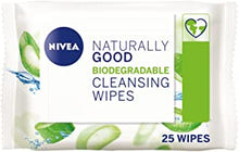 NIVEA Biodegradable Naturally Good Wipes (25 Wipes), Biodegradable Wipes Made from 100% Plant Fibres, Natural Make-Up Wipes, Face Wipes Makeup Remover