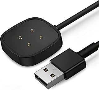 TUSITA Magnetic Charger Compatible with Fitbit Versa 3 4, Sense, Sense 2 (NOT for Versa 1 / Versa 2 / Versa Lite) - 6ft 180cm USB Charging Cable Dock - Smart Watch Accessories