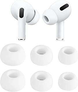 3 Pairs Replacement Earbuds for Airpods Pro with Noise Reduction Hole Silicone Ear Tips for Airpods Pro with Storage Case (SML, White)