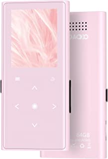 64GB MP3 Players, ZOOAOXO Music Player with Bluetooth 5.2, Built-in HD Speaker, FM Radio, Voice Recorder, Mini Design, Weigh 70Grams, HiFi Sound, Ideal for Sport, Earphones Included