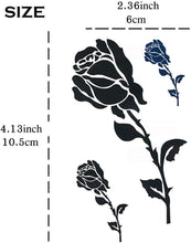 Black Rose temporary tattoos for women sexy 6 Pcs by Yesallwas,rose Tattoo Sticker Fake Tattoos for kids girls,waterproof and Long Lasting sexy body tattoos -small black rose,fake flower,floral tattoo