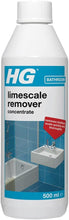 HG Limescale Remover Concentrate, Bathroom Scale Cleaner, Removes Stains & Deposits from Shower Heads, Taps, Baths & Screens (500ml) - 100050106