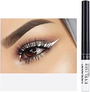 Matte Liquid Eyeliner, NACGUO Matte Colorful Liquid Eyeliner Pencil Pigmented Waterproof Smudgeproof Long Lasting Gel Eye Liner Halloween Makeup Gift Kit for Women (01# White)