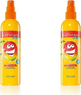 2 x Avon Naturals magnificent mango crazy hair tamer/detangler