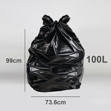 50 Ecobag Heavy Duty Bin Liner Refuse Sacks - 100L Black, 736mm x 990mm, 48