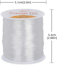 0.8mm Crystal String Stretch Line - 100m Elastic String Bead Cord for Bracelets, Elastic Beaded String, Easily Through Beaded Jewelry, Suitable for DIY Jewelry Making, Necklace Bracelet Beading Thread