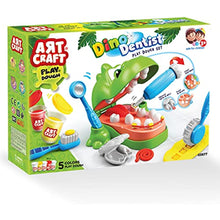 Art Craft 3677 Dinosaur Dentist Game Dough Set, Multi-colored