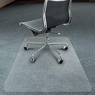 Dawsons Living PVC Office Floor Protector - Unrolled Chair Mat Suitable for Low Pile Carpet Floors - Non Slip - 90cm x 120cm - Made in the UK