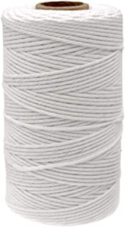 jijAcraft White String, Cotton Butchers Cooking String Twine 2mm 328ft for Crafts, Tying Meat, Making Sausage