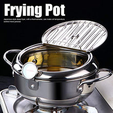 Rehomy Frying Pot, Japanese Frying Pot, Kitchen Appliances, Induction Cooker with Thermometer, Suitable for Cooking