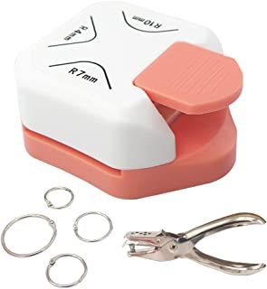 LAMXD 3 in 1 Corner Rounder Punch, Hole Punch 3Way Corner Cutter with Hole Paper Puncher and Loose Leaf Binder Ring, Laminate, DIY Crafts, Card Making and Scrapbooking Crafting Handmade Christmas Gift