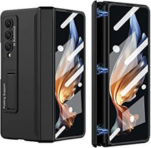 FODDOM for Samsung Galaxy Z Fold 4 5G Hinge Case with Built-in Screen Protector & Kickstand,Ultra Thin PC 360-degree All-inclusive Folding Automatic Recovery Magnetic Suction Shockproof Cover (Black)