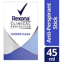 Rexona Clinical Protection AntipersPirant Stick Shower Clean Sweat Fragrance Up to 48 Hours Protection 45ml