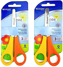 Westcott Children's Scissors - 5"/13cm - Left Handed - Yellow and Orange - Pack of 2 Pairs