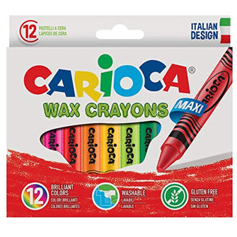 Carioca Jumbo Hands Floating Washable Pastel Crayons 12s