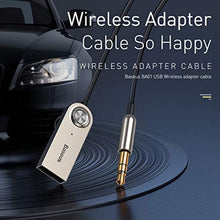 Baseus BA01, Car Sound Transfer Cable, Black, USB Type A & AUX