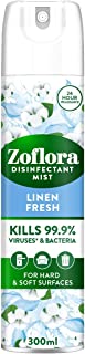 Zoflora Linen Fresh Aerosol Mist 300Ml, Anti-Bacterial Mist Spray, Anti-Viral Mist, Air Freshener Spray, Room Spray, Disinfectant Spray