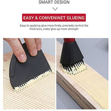 ZIEM 4PCS Woodworking Glue Tools Kit Silicone Glue Kit Narrow Brush Wide Brush Soft Silicone Thin Shovel Flat Glue Tray Wood Adhesive Woodworking Glue Spreader Applicator Set