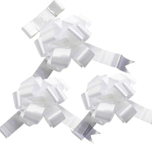 Time to Sparkle 3 Bows + 7M Ribbon Wedding Car Ribbon Decoration Kit Wrapping Large Bow, White